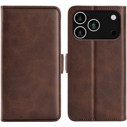Mobigear Slim Magnet Housse iPhone 17 Pro Max Etui Porte-Monnaie - Marron