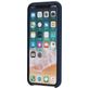 Mobigear Rubber Touch Coque iPhone XR Coque arrière en Silicone - Bleu Marin