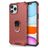 Mobigear Honeycomb Ring iPhone 12 Pro Max Plastique rigide Coque arrière Antichoc avec bague de maintien - Rouge