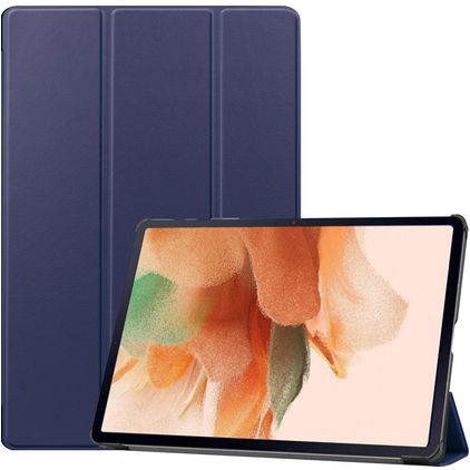 Mobigear Tri-Fold Samsung Galaxy Tab S7 FE Étui - Bleu foncé