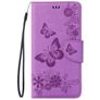 Mobigear Butterfly Housse iPhone SE (2022) Etui Porte-Monnaie - Violet