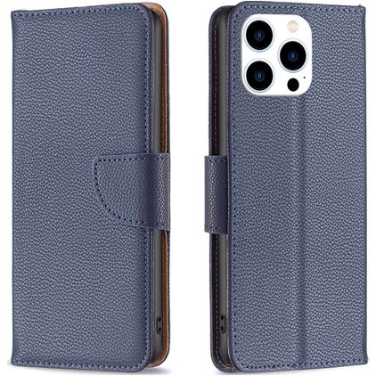 Mobigear Excellent Housse iPhone 16 Pro Max Etui Porte-Monnaie - Bleu