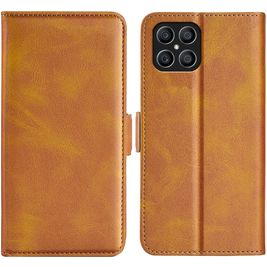 Mobigear Slim Magnet Housse HONOR X8 Etui Porte-Monnaie - Cognac