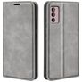 Mobigear Retro Slim Housse Motorola Moto G42 Etui Porte-Monnaie - Gris