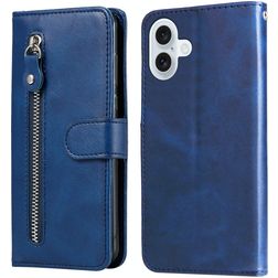 Mobigear Zipper Housse iPhone 17 Etui Porte-Monnaie - Bleu