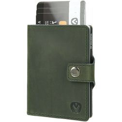 Valenta Card Case Wallet - Porte Cartes en en Cuir véritable - 8 Cartes - Vert