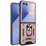 Mobigear Armor Ring Coque Samsung Galaxy Z Flip 7 Coque arrière Rigide Anti-Chocs avec Anneau-Support - Rose doré