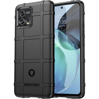 Mobigear Rugged Shield Motorola Moto G72 TPU souple Coque arrière Antichoc - Noir