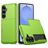 Mobigear Card Coque Samsung Galaxy S26 Coque arrière Rigide Anti-Chocs avec Porte-Cartes - Vert