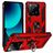 Mobigear Armor Ring Coque Xiaomi 13T Coque arrière Rigide Anti-Chocs avec Anneau-Support - Rouge