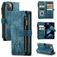 CaseMe C30 iPhone 13 Étui Portefeuille - Bleu