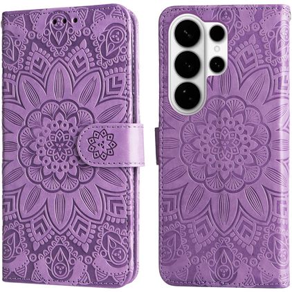 Mobigear Sunflower Housse Samsung Galaxy S26 Ultra Etui Porte-Monnaie - Violet