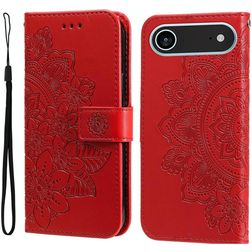 Mobigear Flowers iPhone Air Étui Portefeuille - Rouge
