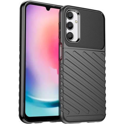 Mobigear Groove Samsung Galaxy A24 TPU souple Coque arrière - Noir