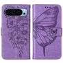Mobigear Butterfly Housse Google Pixel 9 Etui Porte-Monnaie - Violet