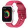 Mobigear Dashed Bracelet Silicone Apple Watch Fermeture boucle ardillon - 42/41/40/38 mm - Rouge