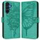 Mobigear Flowers Housse Samsung Galaxy A17 Etui Porte-Monnaie - Vert