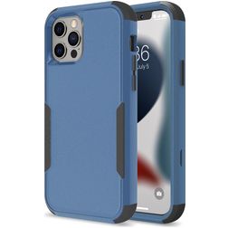 Mobigear Ultra Tough Coque iPhone 14 Coque arrière Rigide Anti-Chocs - Noir / Bleu