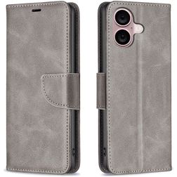 Mobigear Excellent iPhone 16 Étui Portefeuille - Gris