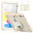 Mobigear SureGrip Xtreme Coque iPad 11 (2025) Coque arrière en Plastique rigide,Silicone + Bandoulière + Support Amovible - Rose doré