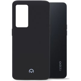 Mobilize Rubber Gelly Coque OPPO Reno 7 Lite Coque arrière en TPU Souple - Matt Black
