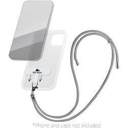 My Style Lanyard - Cordon de téléphone universel ajustable - Gris