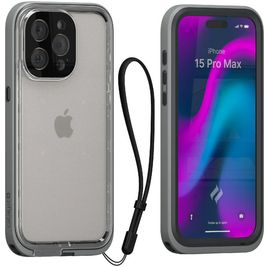 Catalyst Total Protection Coque iPhone 15 Pro Max Coque arrière Rigide Anti-Chocs - Gris