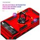 Mobigear Armor Ring Coque Google Pixel 7 Coque arrière Rigide Anti-Chocs avec Anneau-Support - Rouge