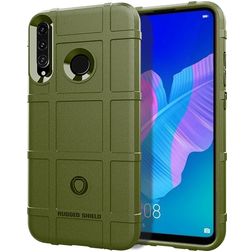 Mobigear Rugged Shield Huawei P40 Lite E TPU souple Coque arrière Antichoc - Vert