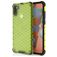 Mobigear Honeycomb Coque Samsung Galaxy A11 Coque arrière Rigide Anti-Chocs - Vert