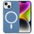Mobigear Rubber Touch Coque iPhone 15 MagSafe Coque arrière en Silicone - Bleu