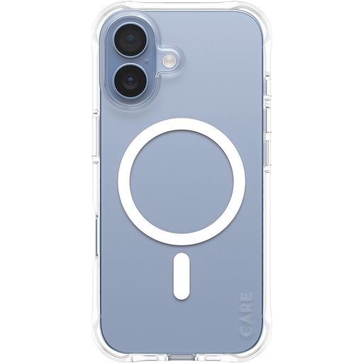 CARE by PanzerGlass Fashionable Coque Transparente iPhone 17 MagSafe Coque arrière en Silicone - Transparent