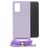 Mobilize Lanyard Gelly Samsung Galaxy A13 4G Coque avec cordon en TPU Souple - Pastel Purple