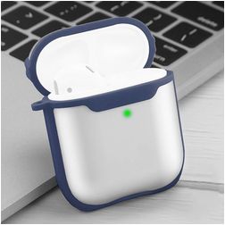 Mobigear Shockproof Coque Apple AirPods 1 Coque Rigide Antichoc - Dark Blue