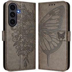 Mobigear Butterfly Housse Samsung Galaxy S26 FE Etui Porte-Monnaie - Gris