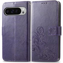 Mobigear Clover Housse Google Pixel 9 Pro XL Etui Porte-Monnaie - Violet