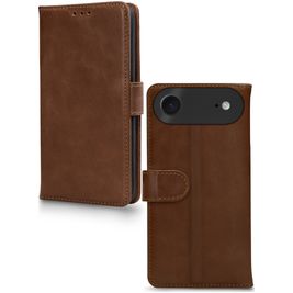 Mobilize Wallet Housse iPhone Air Etui en Cuir Véritable Porte-Monnaie - Marron