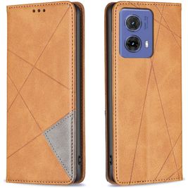 Mobigear Rhombus Slim Housse Motorola Moto G85 Etui - Cognac