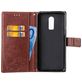 Mobigear Clover Housse OnePlus 6T Etui Porte-Monnaie - Marron