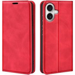 Mobigear Retro Slim iPhone 17 Étui Portefeuille - Rouge