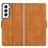 Mobigear Slim Magnet Housse Samsung Galaxy S22 Etui Porte-Monnaie - Cognac