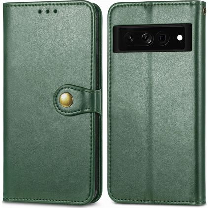 Mobigear Snap Button Housse Google Pixel 7 Pro Etui Porte-Monnaie - Vert
