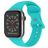 Mobigear Sport Dual Bracelet Silicone Apple Watch Fermeture à clou et passant - 49/46/45/44 mm - Turquoise