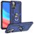 Mobigear Armor Ring Coque OPPO A76 Coque arrière Rigide Anti-Chocs avec Anneau-Support - Bleu