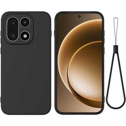Mobigear Rubber Touch Coque OnePlus 15 Coque arrière en Silicone - Noir