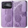 Mobigear Butterfly Housse POCO C40 Etui Porte-Monnaie - Violet