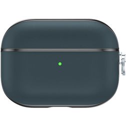 Valenta Snap Coque Apple AirPods Pro 1 Coque en Cuir Véritable - Bleu