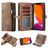 Caseme 008 Housse iPhone 11 Etui avec Coque Détachable Porte-Monnaie - Marron