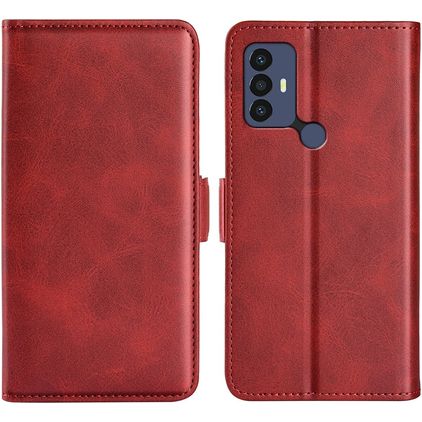 Mobigear Slim Magnet Housse TCL 305 Etui Porte-Monnaie - Rouge