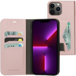 Mobiparts Classic Wallet Housse iPhone 13 Pro Max Etui Porte-Monnaie - Rose